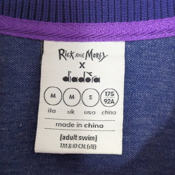 Diadora x Rick And Morty Intergalactic Track Jacket Purple and Blue - Picture 4 of 14